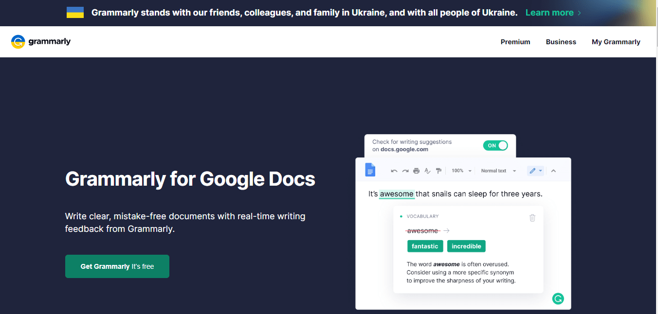 installed grammarly for chrome