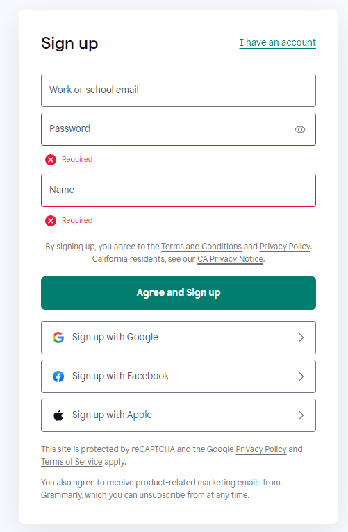 Create Your Grammarly Account